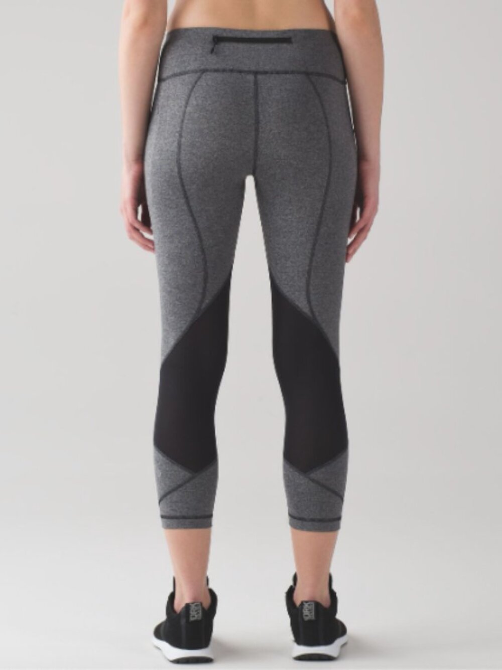 Lululemon Pace Rival Crop *22" Heathered Black / Black Size: 10 Leggings